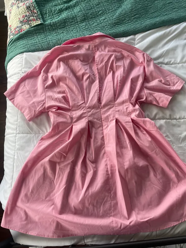 Pink Lace Up Mini Dress Size M - Image 2