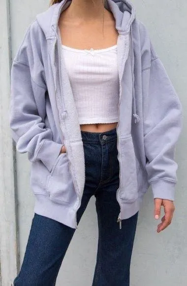Brandy Melville CHRISTY ZIP-UP HOODIE - Image 4