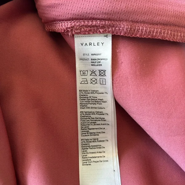 Varley Dusty Rose Half-Zip Turtleneck Pullover - Image 8