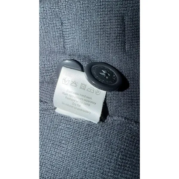 Ben Sherman Double Breasted Grey Knit Women’s Belted 3/4 sleeves Jacket Size M - Image 6