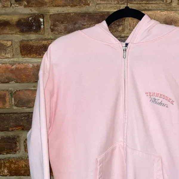 Garland Sport Pink Tennessee Volunteers Full Zip Hoodie Women's Size Large - Image 3