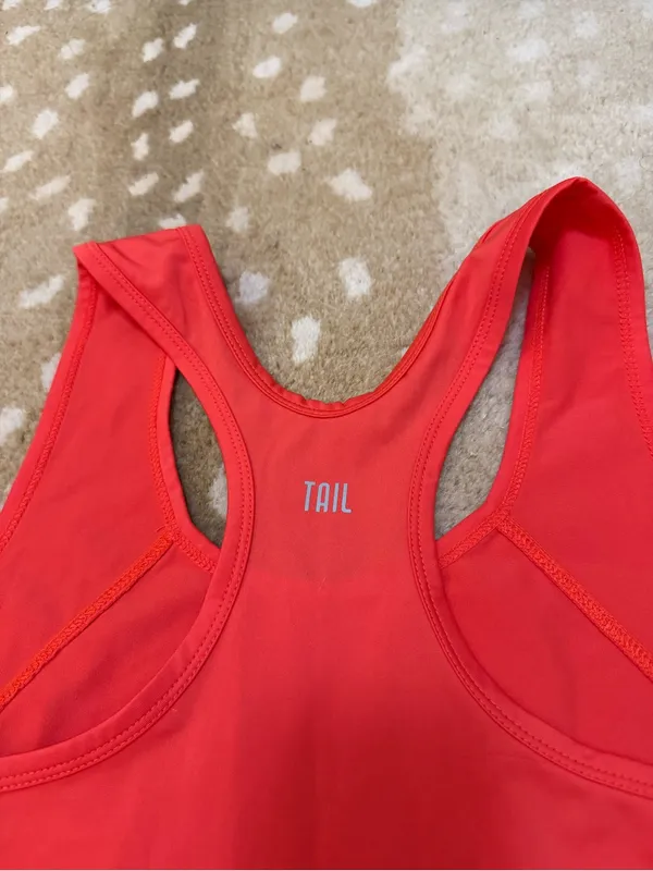 Tail Activewear Tennis Dress S Red Racerback Pleated Ruffle Hem Golf Athletic - Image 6