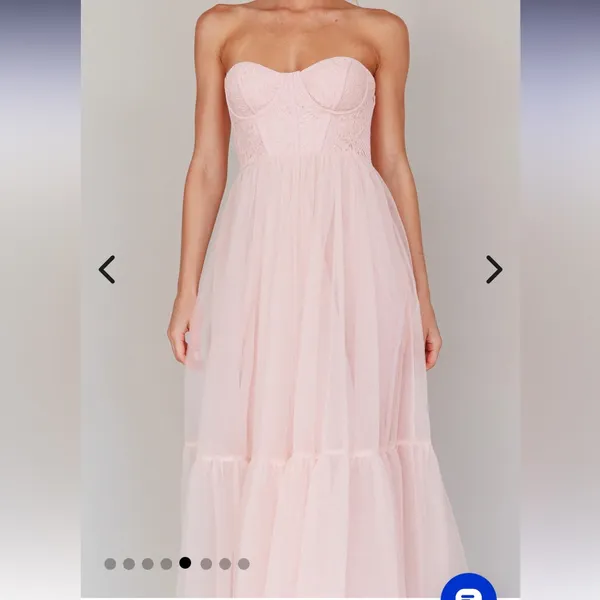 Selfie Leslie Gown Strapless Dancing With Me Sweetheart Tulle Midi Dress Pink - Image 16