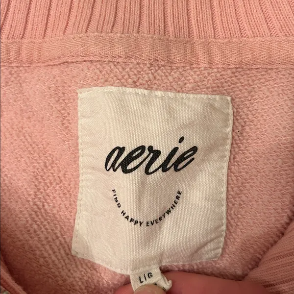 Aerie Blush Pink Quarter Zip Sweater - Image 3