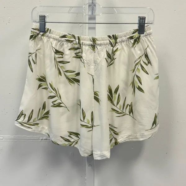 Piyama Maggie Pajama Set Olive Leaf Matching Set Medium White Green Loungewear - Image 8