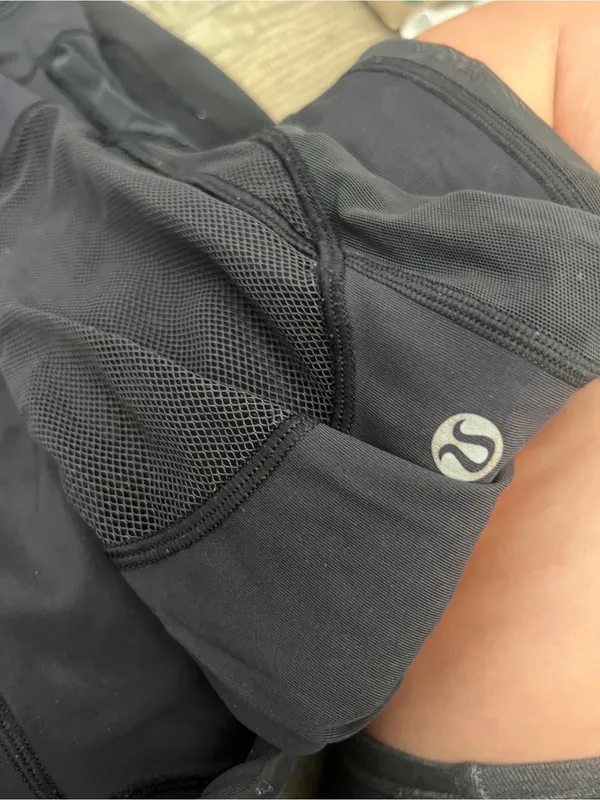 Lululemon Black Mesh-Panel High-Waist Leggings - Image 9