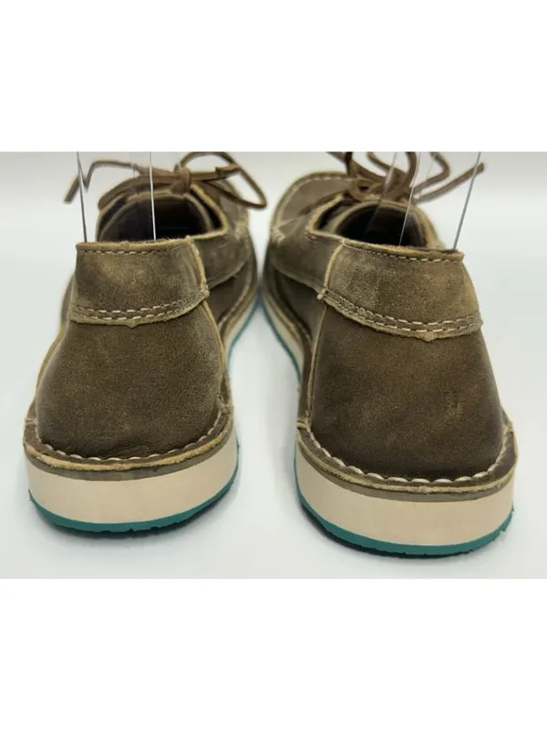 NEW Ariat Women’s Cruiser Castaway Shoes Sz 9.5 B Brown Leather Lace Up Moc Toe - Image 4