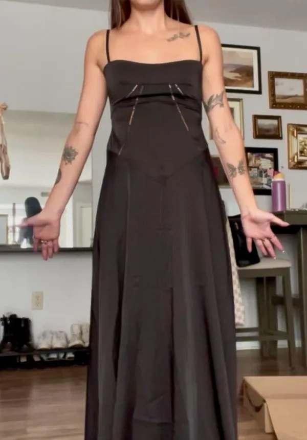 Elegant Black Maxi Dress Kouvr Fashion XS - Image 3