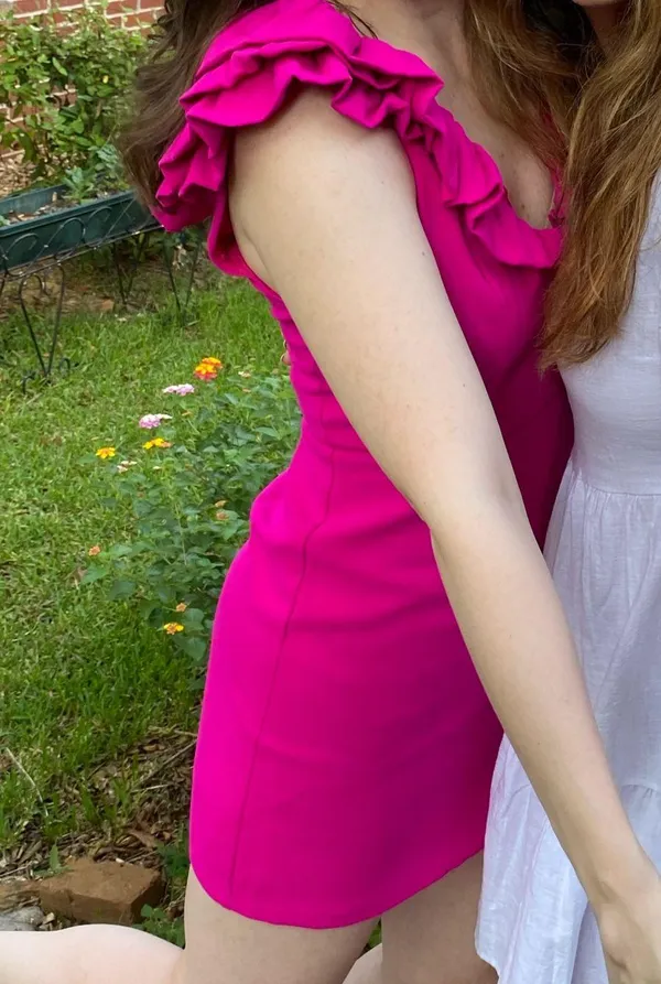 Hot Pink Ruffle DO+BE Dress - Image 6