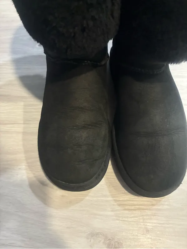 UGG Black Shearling Fold-Down Winter Boots - Image 6