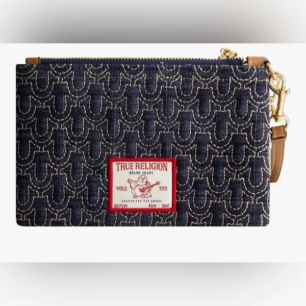 True Religion Women's Mini Wallet, Small Compact Quilted Clutch Pouch - Image 4