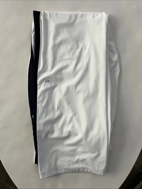 SPLITS59 Maxie Rigor Track Pant Wide Leg in White / Indigo Blue Small $178 - Image 4