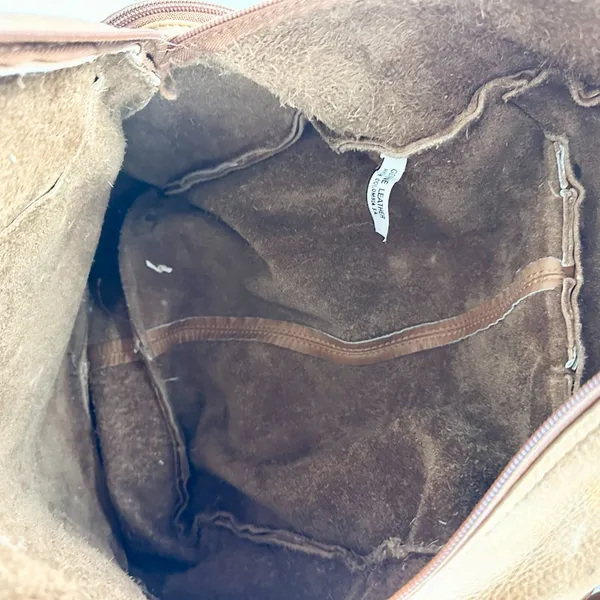 Vintage Sol Leather Backpack Purse Multi Pocket Supple Travel Unisex - Image 10