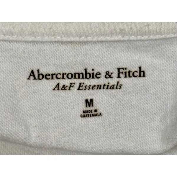 Abercrombie & Fitch AF Essentials White Short Sleeve Crewneck T-Shirt Womens M - Image 3
