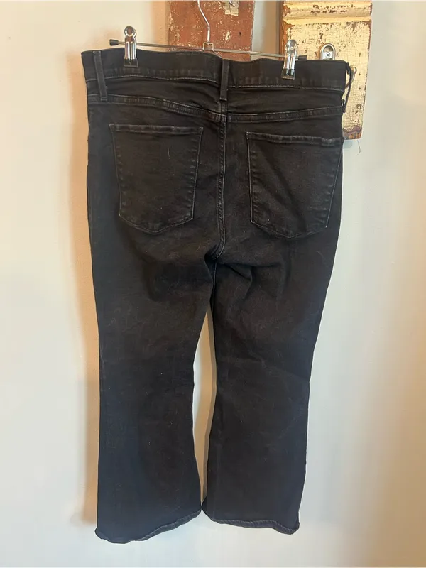 Abercrombie and Fitch Mid Rise Bootcut Jean — Black - Image 3