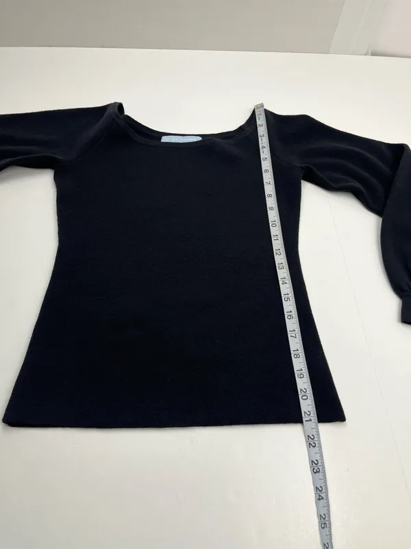 Hill House Women’s The Maude Sweater Black Small Knit‎ Fabric Long Cuffed Sleeve - Image 5