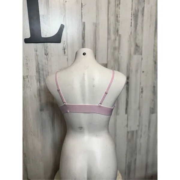 No Boundaries Lavender Bralette XXL Ribbed Wireless Bra Stretch Lounge Crop Top - Image 4