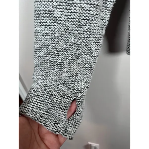 OFFLINE by Aerie Cowl Neck Hoodie Women XL Black White Marled Athleisure - Image 2