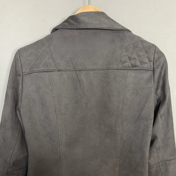 Kut from the Kloth Faux Suede Moto Jacket Women Size Zip-Up Motorcycle - Image 5