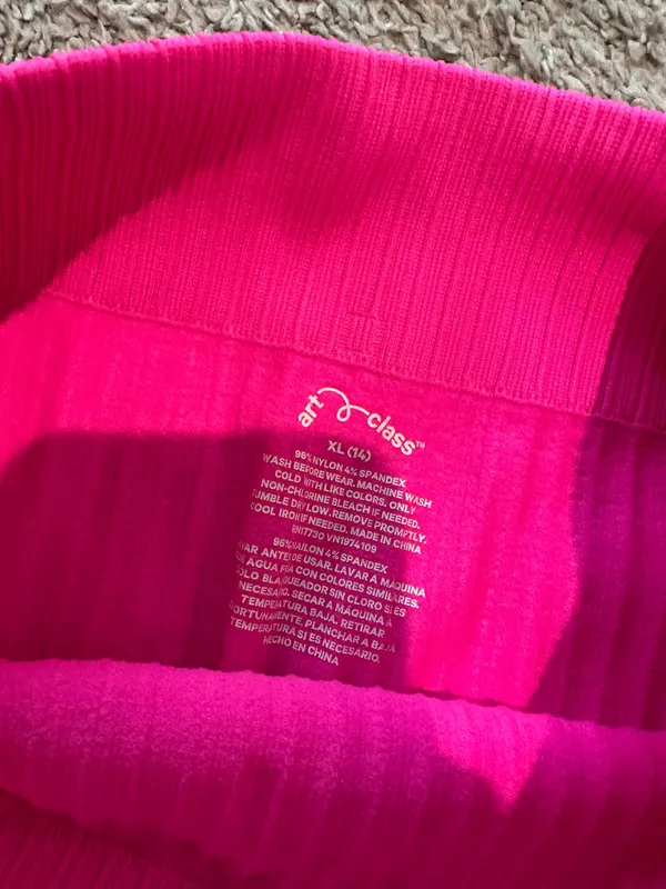 Target Pink Ribbed Biker Shorts - Image 2