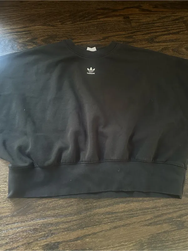 Adidas Originals Women's Adicolor Essentials Crew Sweatshirt Black Large Casual - Image 5