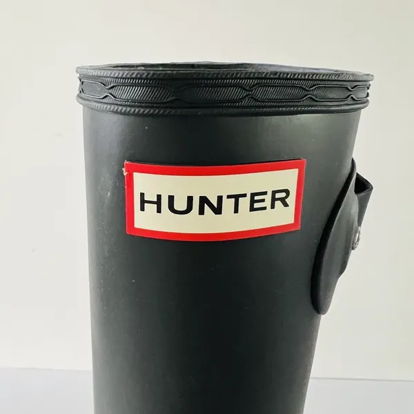 HUNTER Original Tall Black Buckle Strap Rain Boots - US 10 - Image 3
