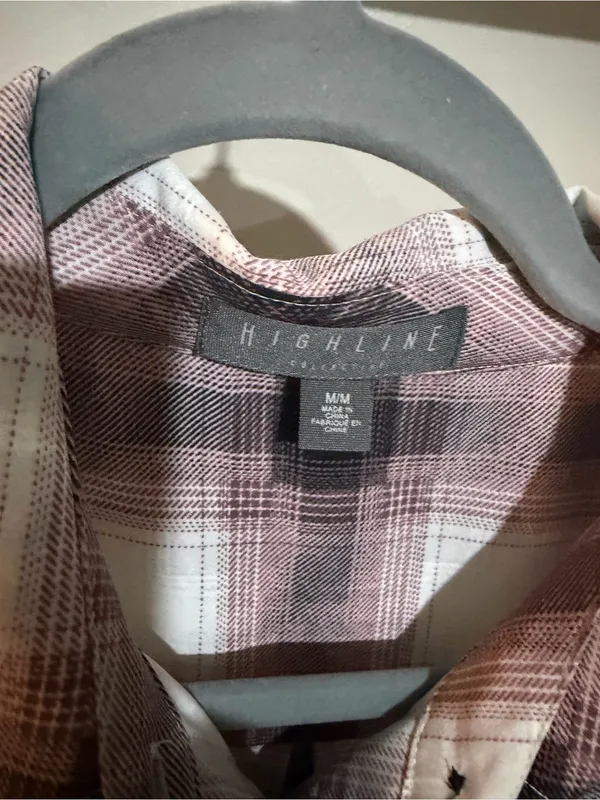 Plaid Sleeveless Shirt Dress in Pink with Belt - Image 3