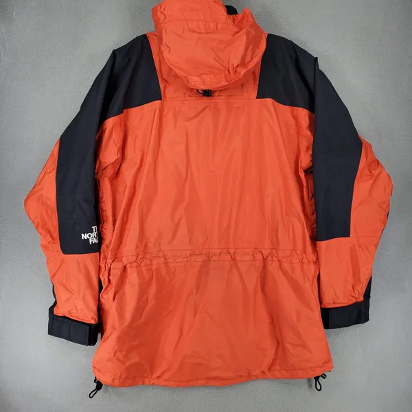 The North Face Mountain Light Jacket Women M Orange Black Gore-Tex Vintage Hood - Image 5