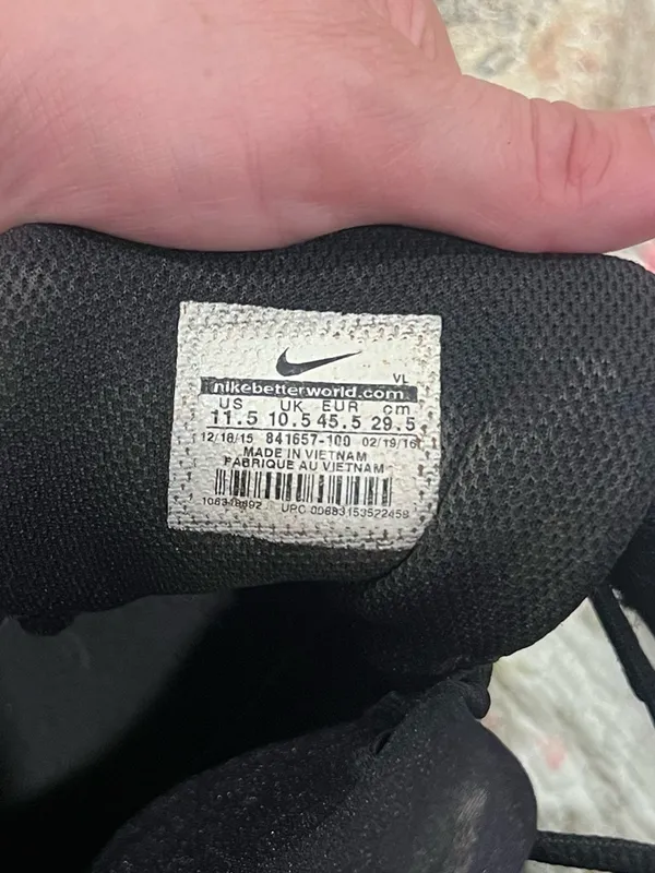 Nike men’s Black and Cream High-Top Athletic Cleats - Image 4