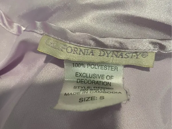 Silky Lavender Embroidered Chemise Slip Purple - Image 2