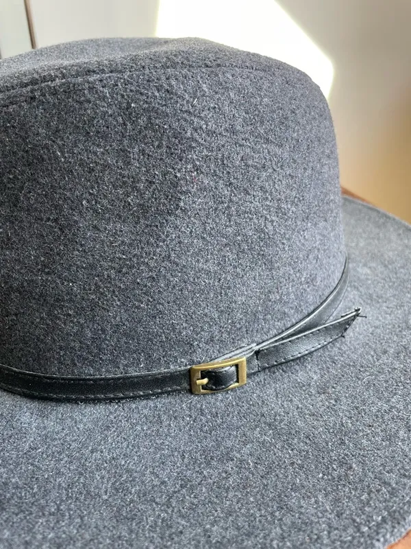 Wide Brim Felt Fedora Hat - Image 2