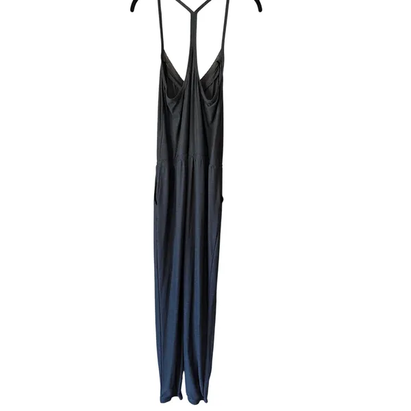 Beyond Yoga Womens Black Racerback Mesh Trim Drawstring‎ Jumpsuit Medium - Image 2