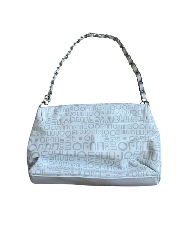 LIU JO White Silver Chain Mini Shoulder Bag - Image 3