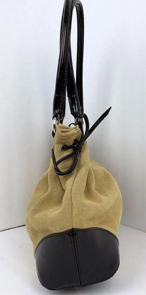 BCBG Suede Leather Tan / Brown Bag - Image 4