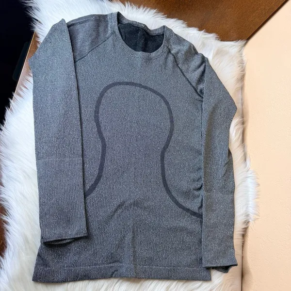 Lululemon Swiftly Tech Long Sleeve Shirt 2.0 Parallel Texture Black / White Size - Image 14