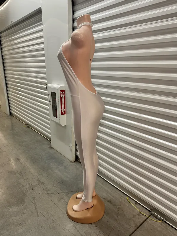 White Halter Bodysuit Jumpsuit | DIY Halloween Costume Outfit 👼🐰 - Image 5