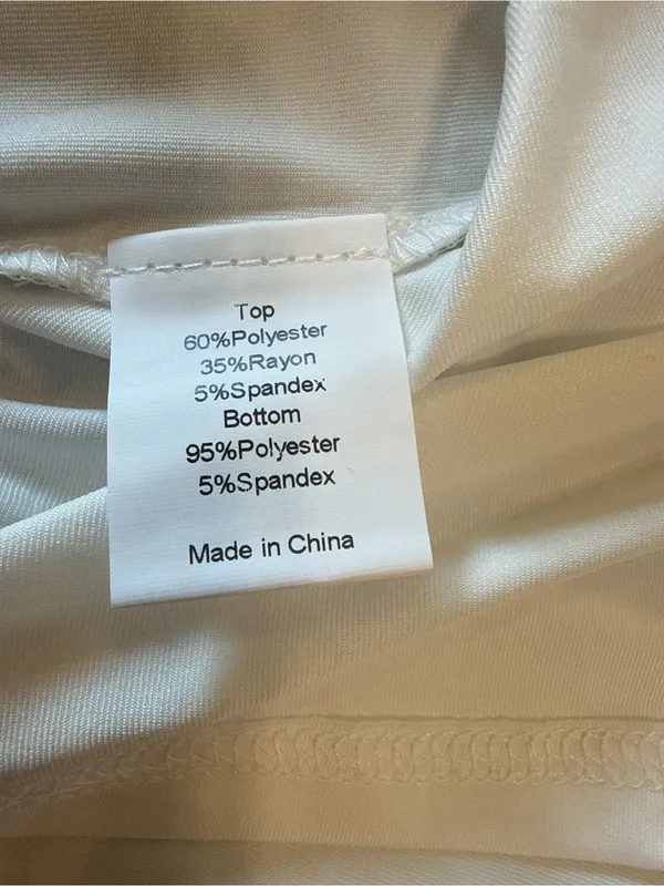 Women’s White Long Sleeve Pajama Top with Navy Star Pocket & Navy Star Pants - Image 5
