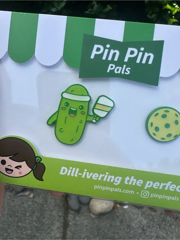 NEW Pin Pin Pals Dill-ivering the Perfect Dinks Enamel Pins Set Pickleball - Image 2
