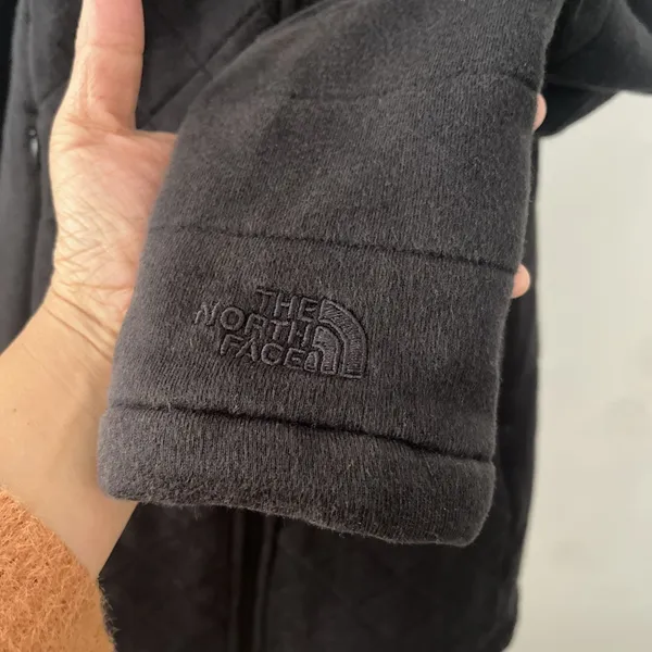 The North Face Caroluna Jacket Womens S Black Full Zip Fleece Lined Quilted Coat - Image 4