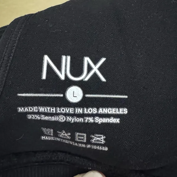 NUX Black Ribbed Sports Bra - Image 10