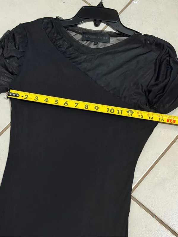 Kendall + Kylie Women Night‎ Black Gothic Sheer Long Sleeve Bodycon Dress size S - Image 10