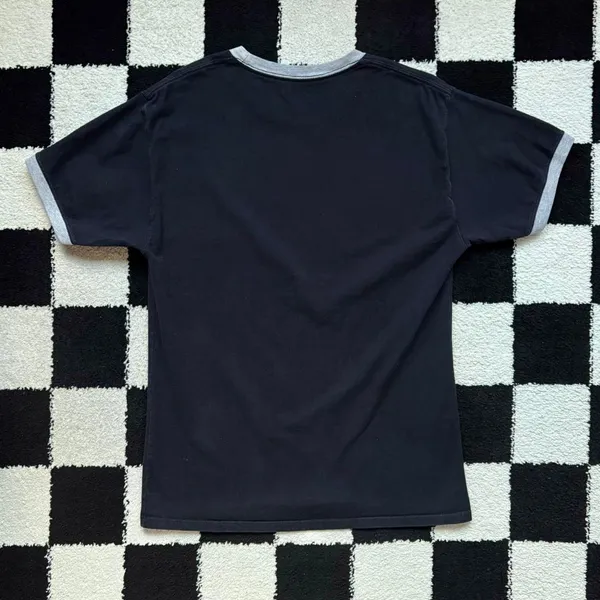 Champion Black and Grey Ringer Tee M - Image 2