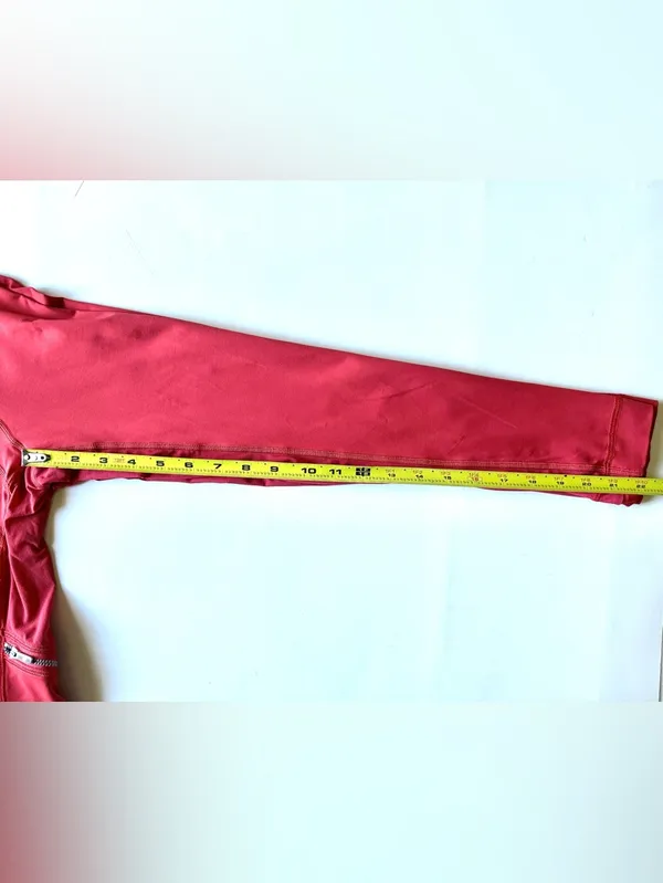 Lululemon Red‎ Half-Zip Athletic Pullover Jacket Women’s Front On the Pack Sz 10 - Image 12