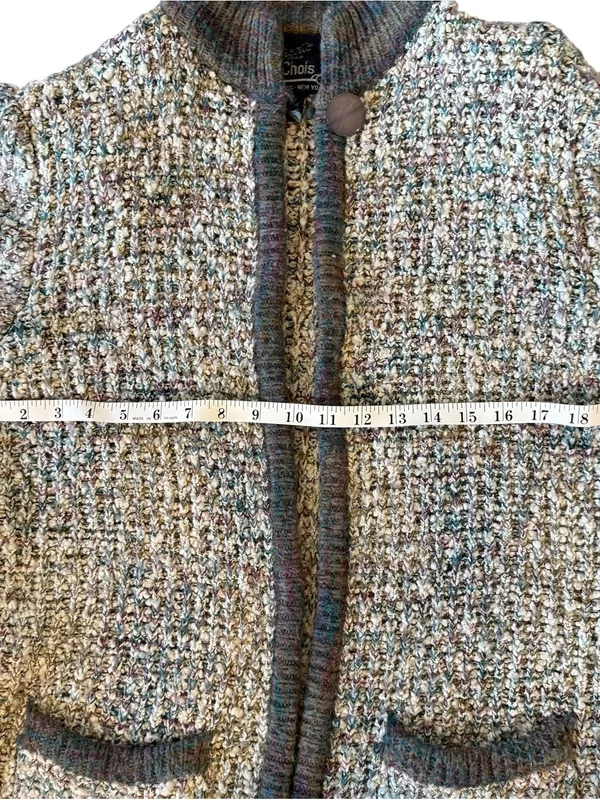Vintage boho long sweater cardigan made in Taiwan - Image 9