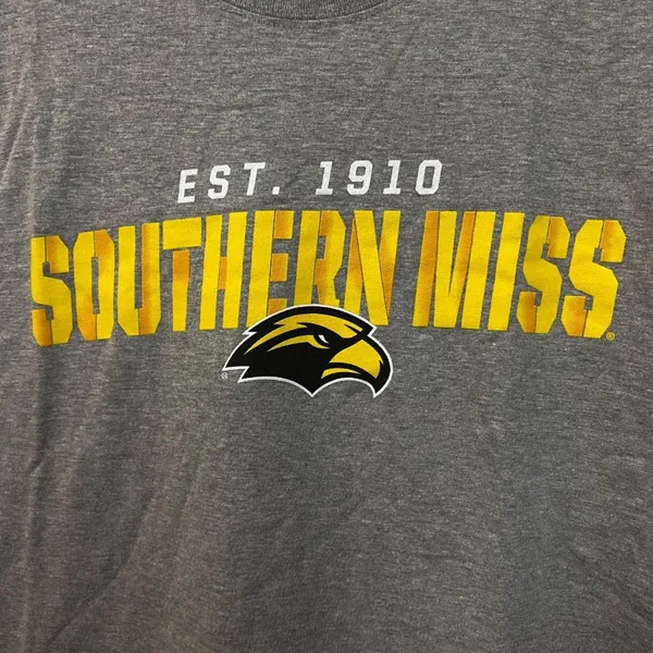 Southern Miss College Football Grey Tshirt size Extra Large - Image 2