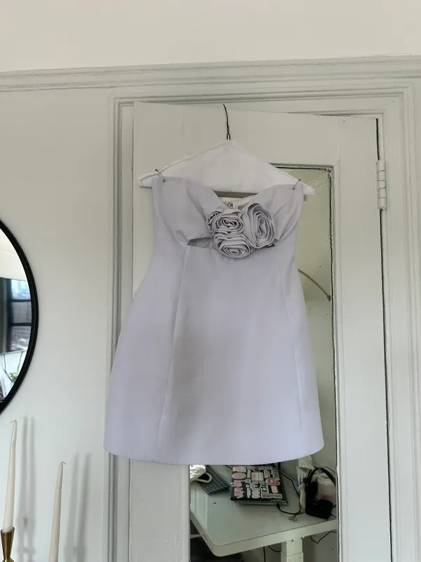 Yojani Boutique White Strapless Mini Dress - Image 3