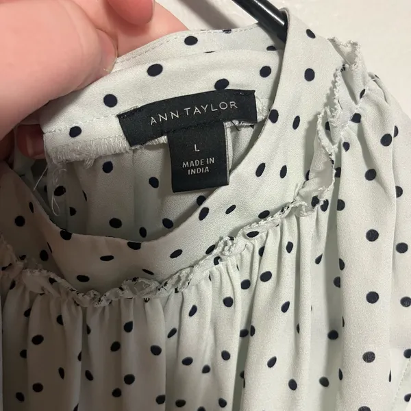 Ann Taylor Sleeveless Polka Dot Blouse - Black and White - Image 4