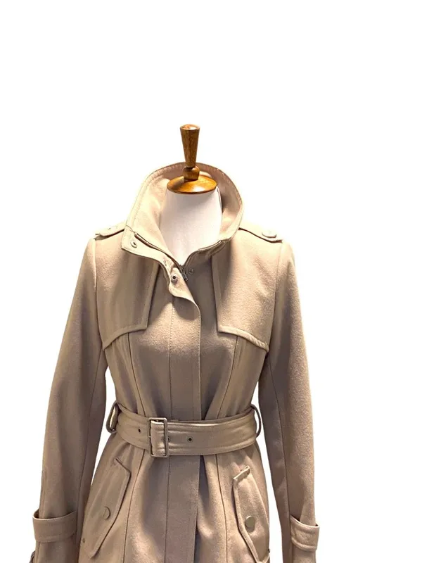 Kenneth Cole New York Peacoat Beige Size 6 Y2K Neutral Old Money Classic Preppy - Image 7
