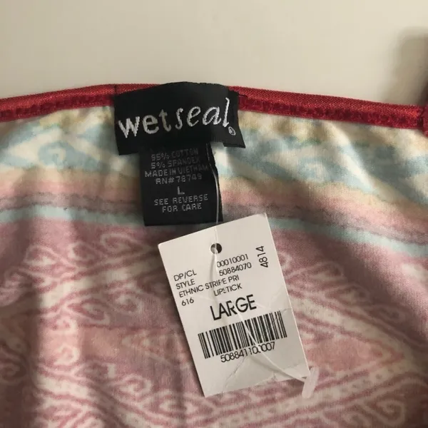 Wet Seal Womens Basic Print Spaghetti  Strap Tank Sz L - Image 5