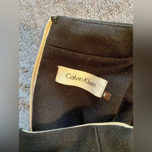 Calvin Klein Black/Tan Sleeveless Dress - Image 6